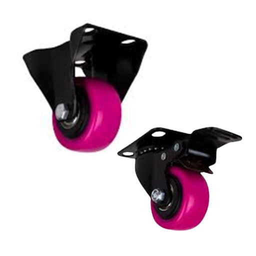 5'' PU CASTOR SWIVEL PINK