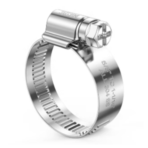 304 stainless hose clip 3/4'' — worm‑drive clamp for secure hose connections.
