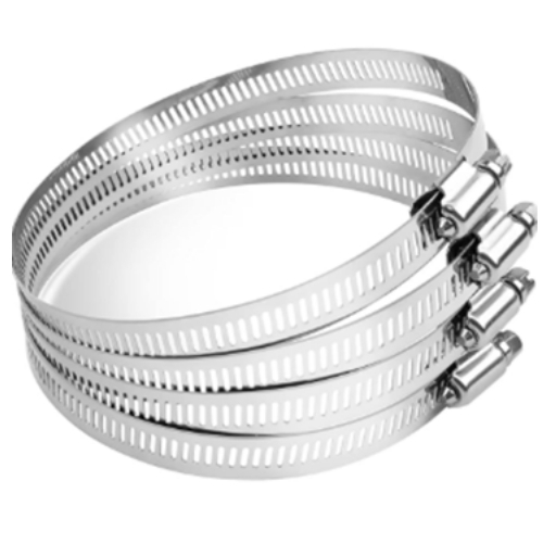 304 stainless hose clip 2'' — worm‑drive clamp for secure hose connections.