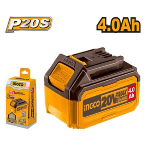 16 INGCO 20V 2PCS 4.0AH P20S Lithium - Ion Battery Kit