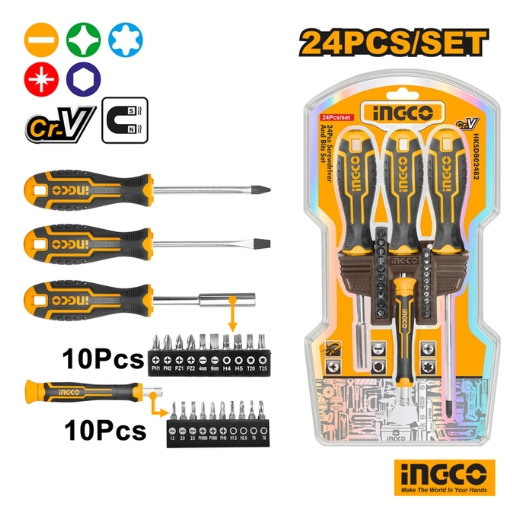 INGCO 24 PCS Screwdriver Bit Set
