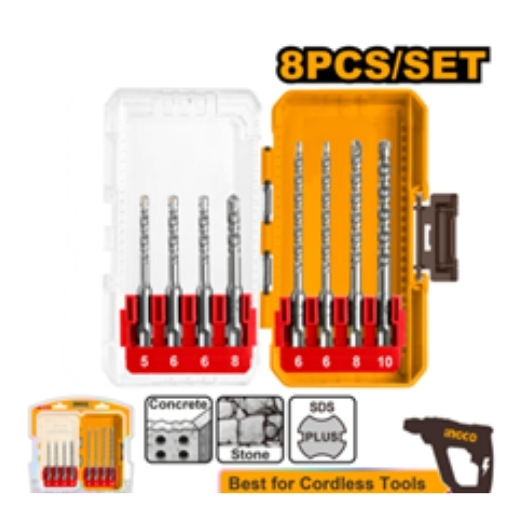 49 INGCO 8 pcs SDS Plus Hammer drill bits 5-10mm