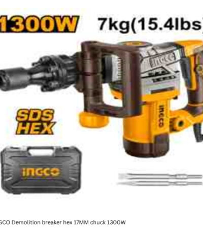7 INGCO Demolition breaker hex 17MM chuck 1300W