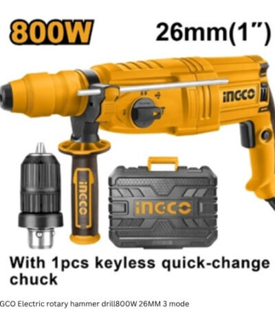 5 INGCO Electric rotary hammer drill800W 26MM 3 mode