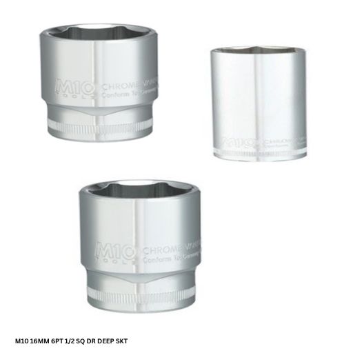 M10 16MM 6PT 1/2 SQ DR DEEP SKT