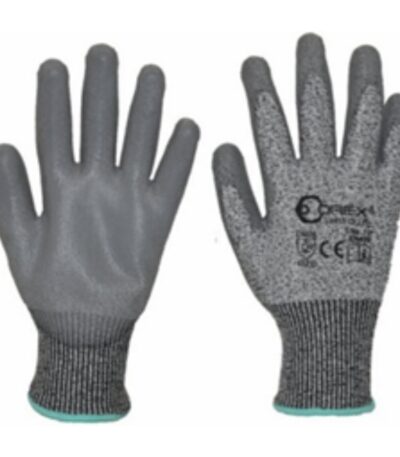 Cut‑resistant gloves with HPPE liner and smooth PU finish — high dexterity and EN 388 grade 4543 protection.