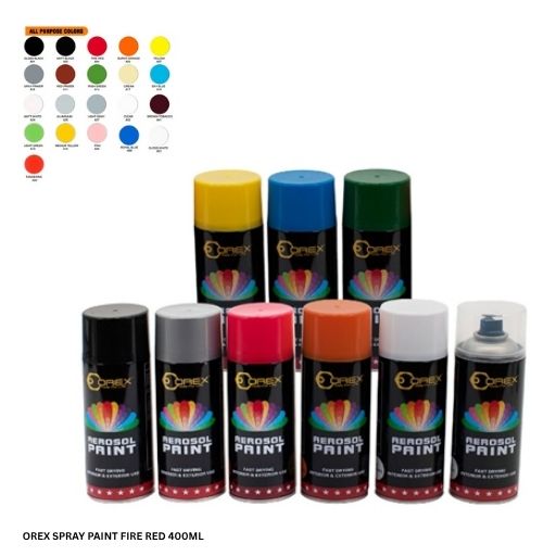 OREX SPRAY PAINT FIRE RED 400ML