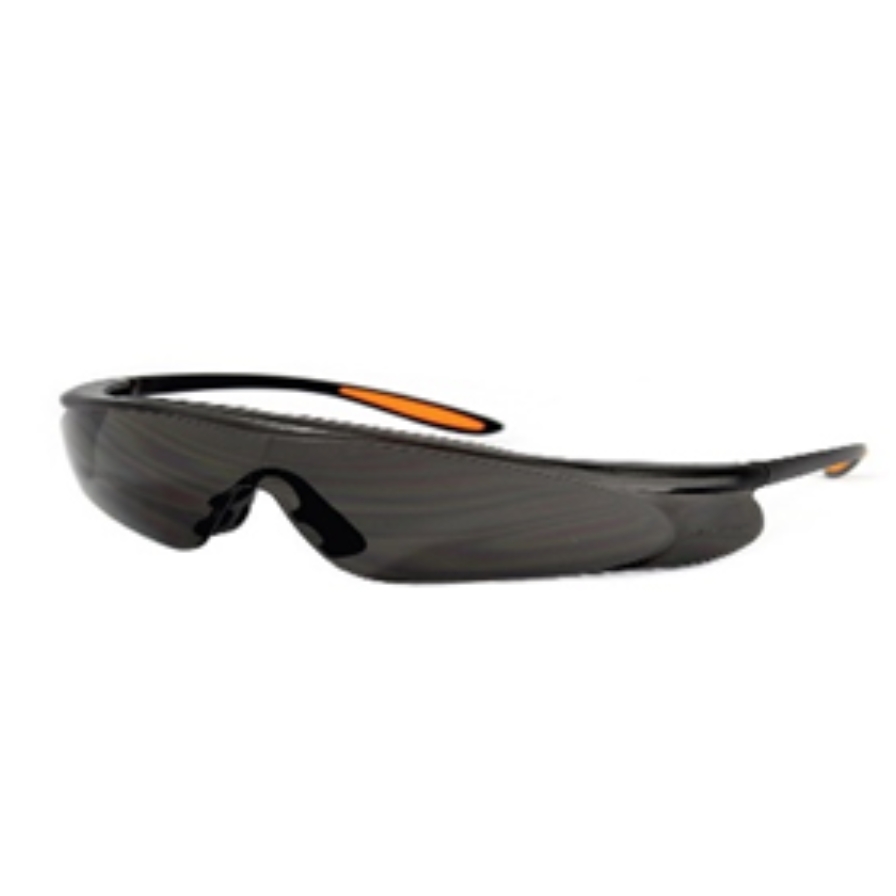 Lightweight safety eyewear with tinted lenses; scratch‑resistant and comfortable for all‑day protection.