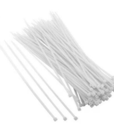 White nylon cable tie 350MM — strong locking head for cables and hoses.